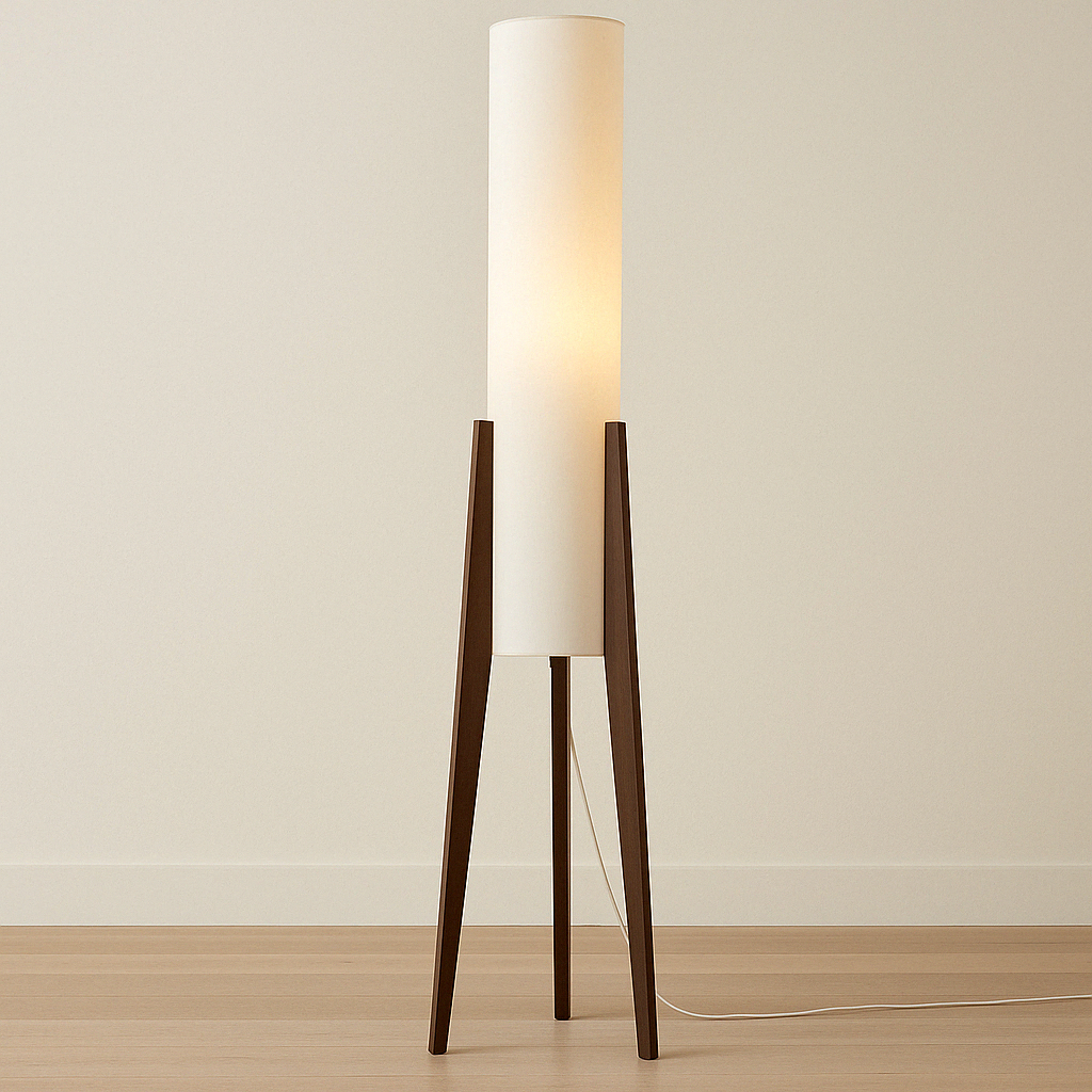Halene | Solid Walnut Minimalist Floor Lamp