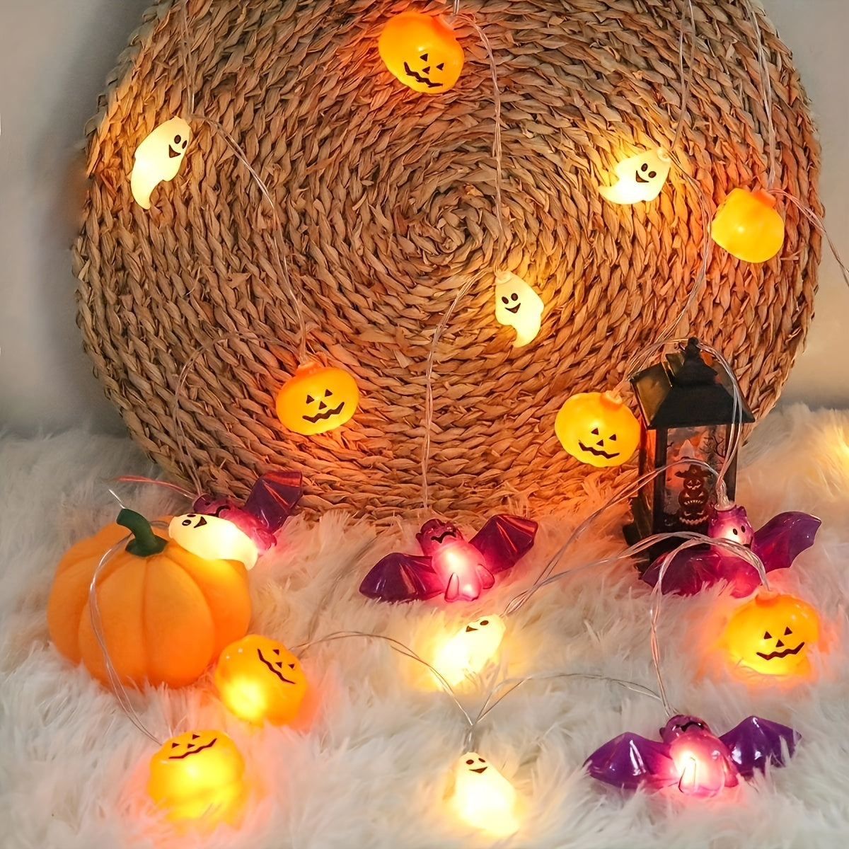 Halloween Pumpkin String Lights – Battery Operated Festive Glow