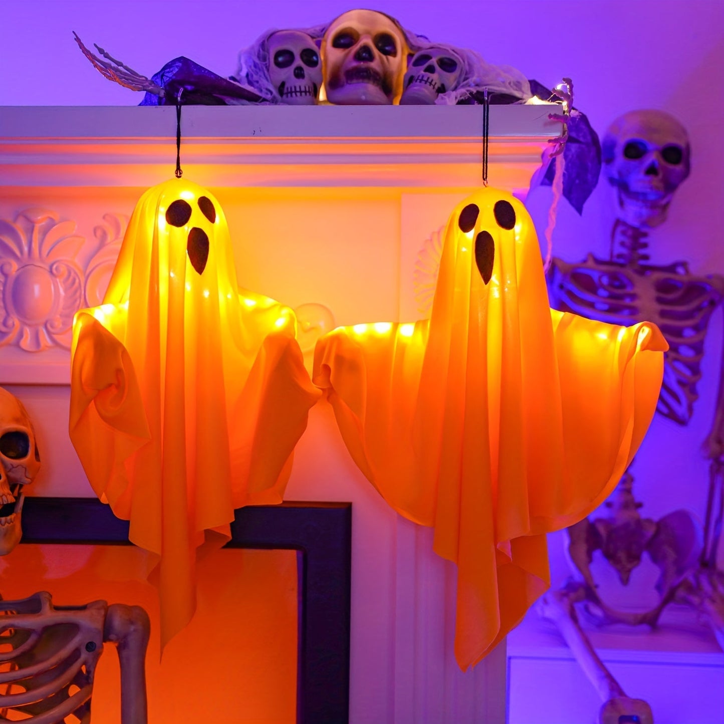 Halloween Ghost Lights Hanging Decoration – Fabric Spooky Style