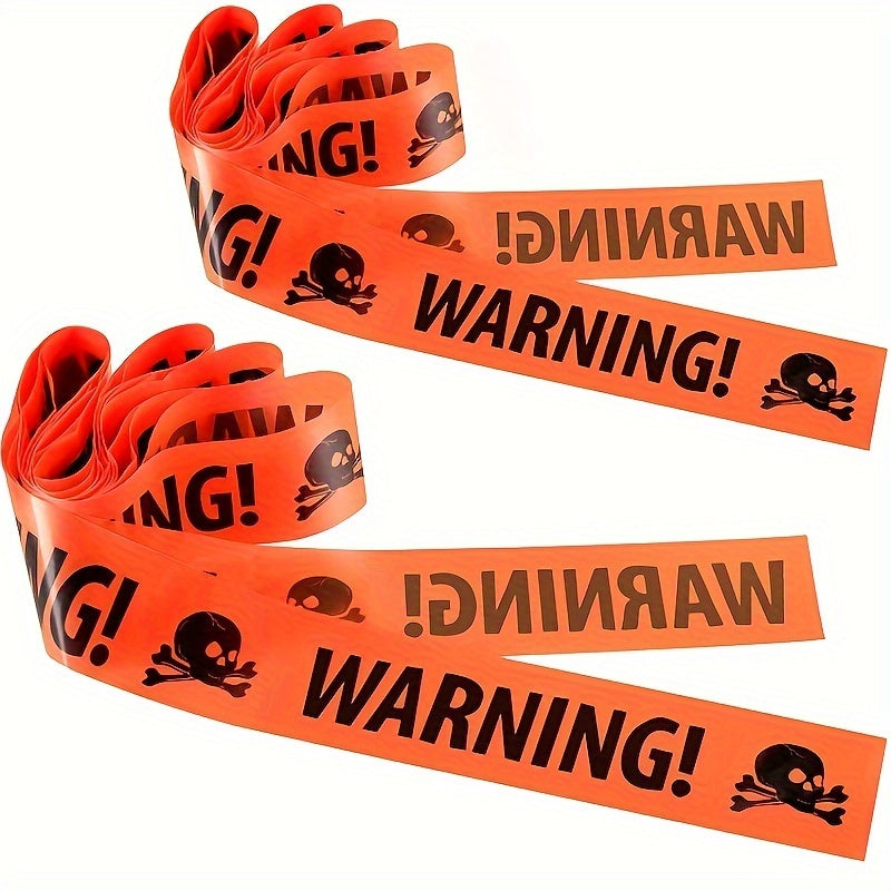 Plastic Skull Warning Tape – Halloween Party Wall and Door Decor