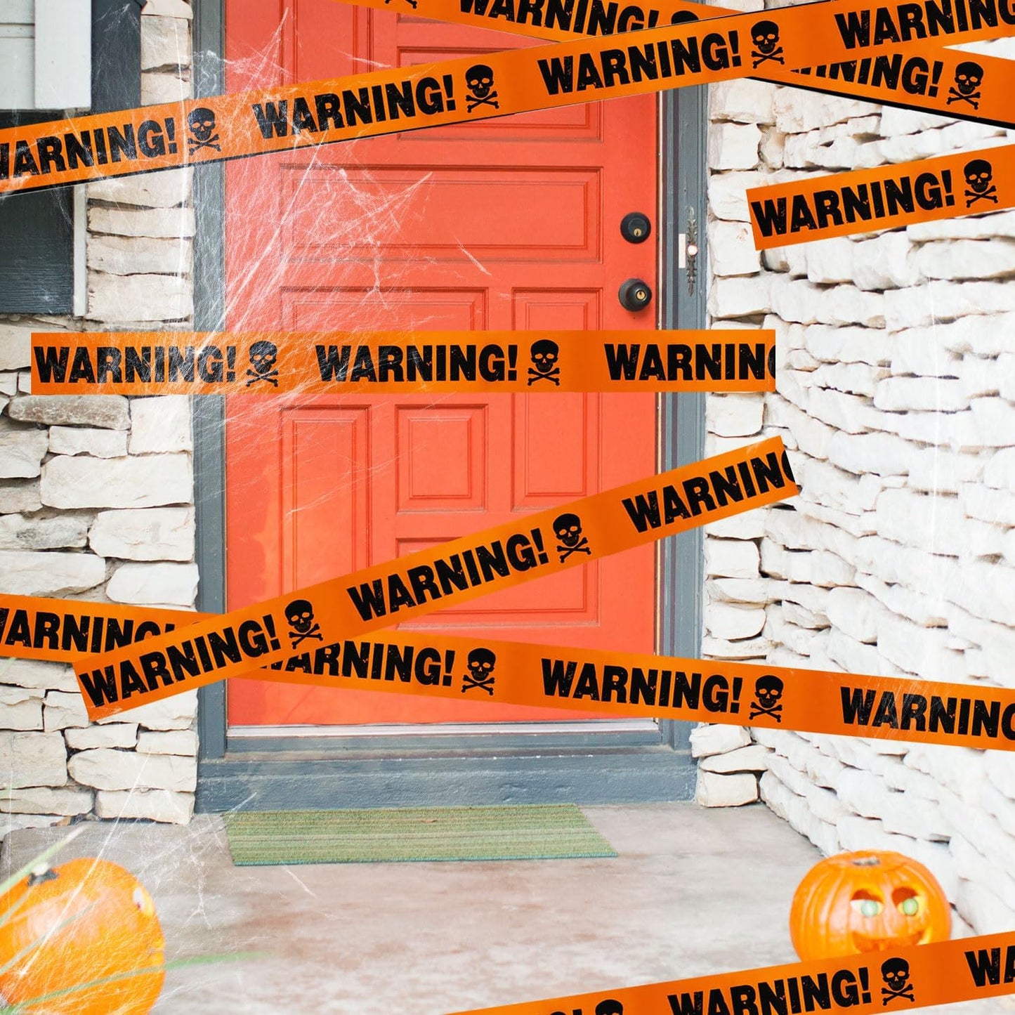 Plastic Skull Warning Tape – Halloween Party Wall and Door Decor