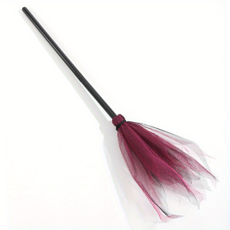 Halloween Party Witch Broom – Plastic Spooky Costume Accessory