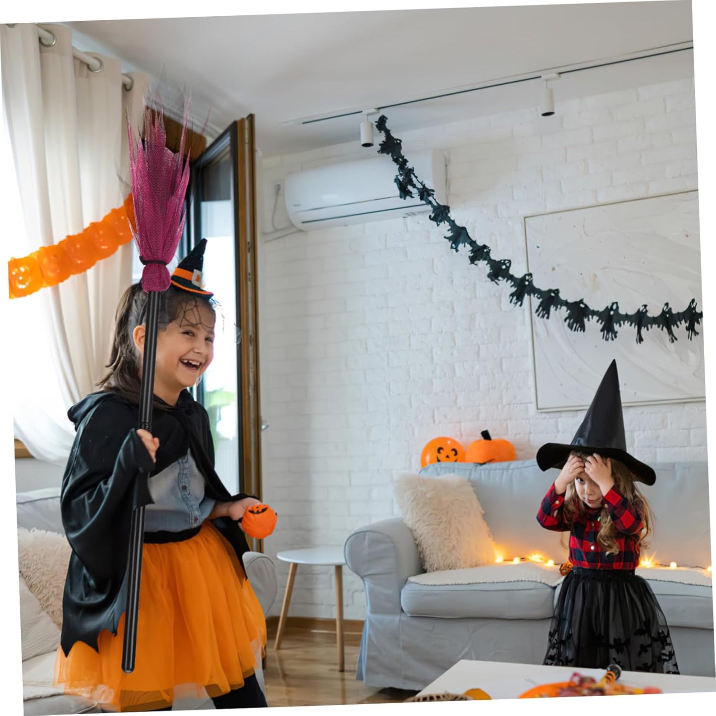 Halloween Party Witch Broom – Plastic Spooky Costume Accessory