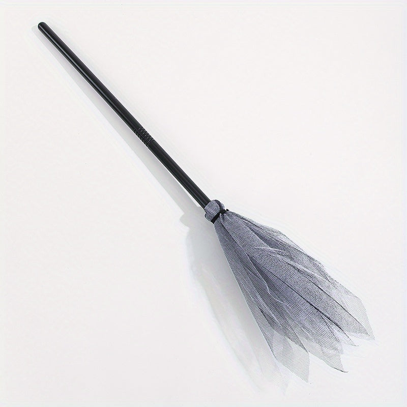 Halloween Party Witch Broom – Plastic Spooky Costume Accessory