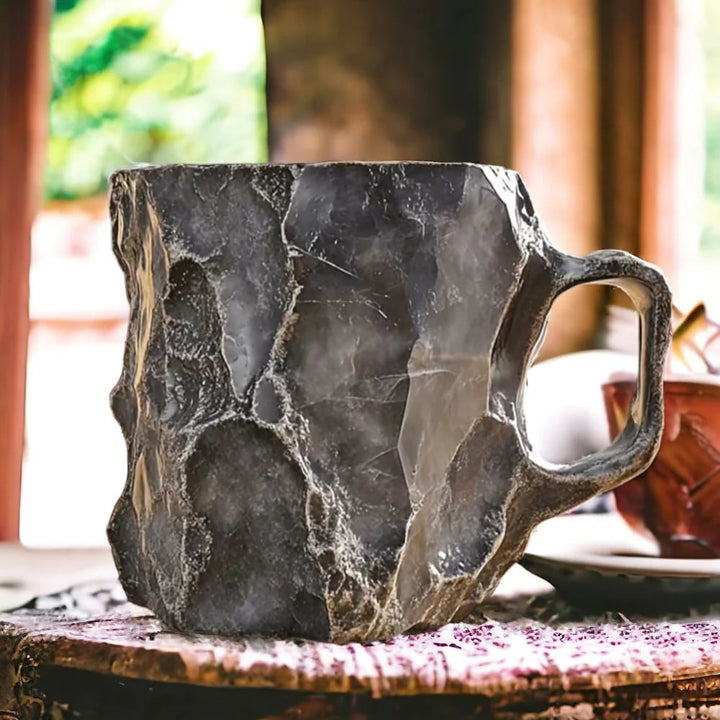 Handcrafted Mineral Crystal Mug – Insulated, Microwave Safe, 350-450 ml Capacity