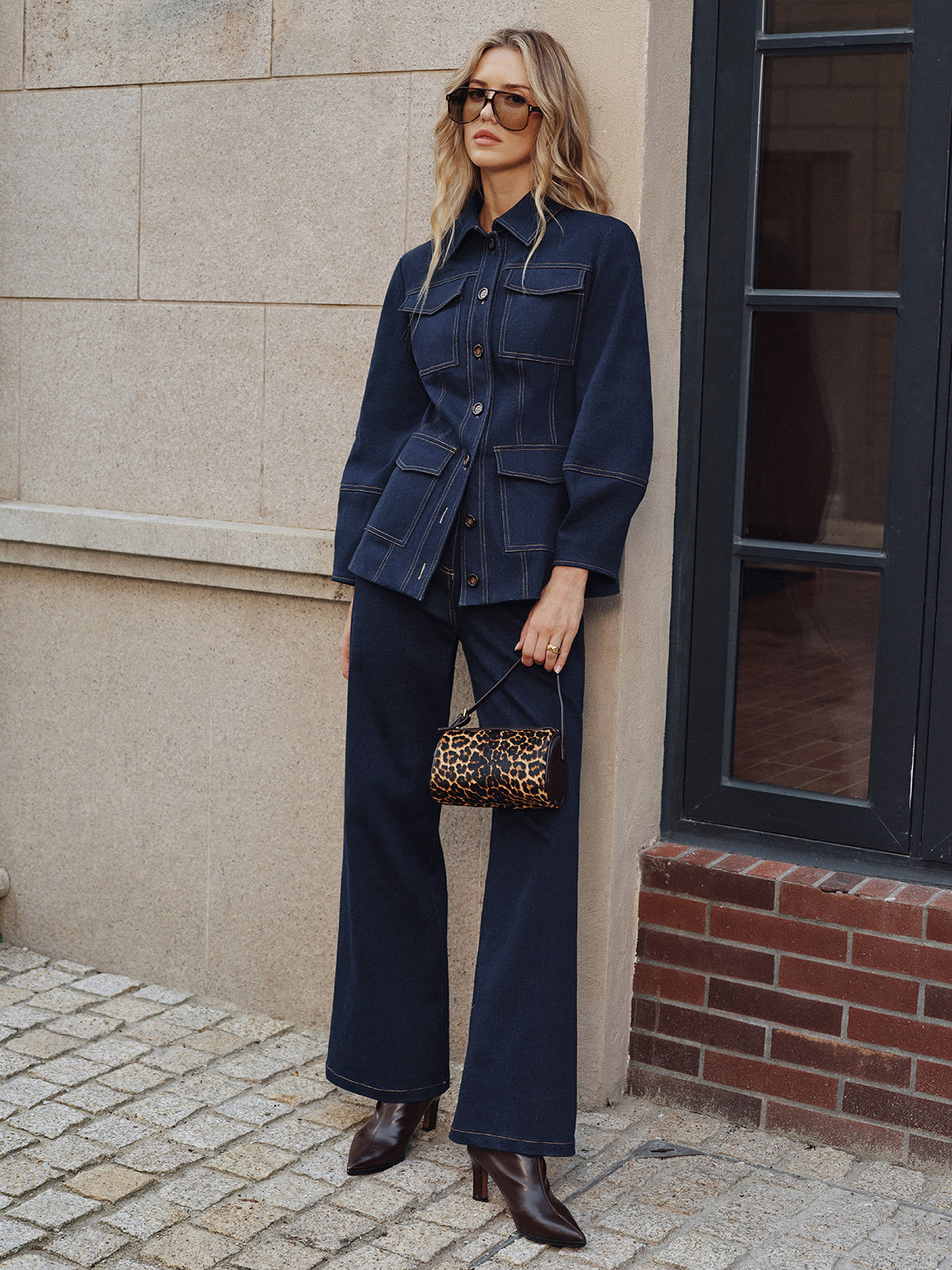 Heaven | Contemporary Contrast Stitching Denim Jacket