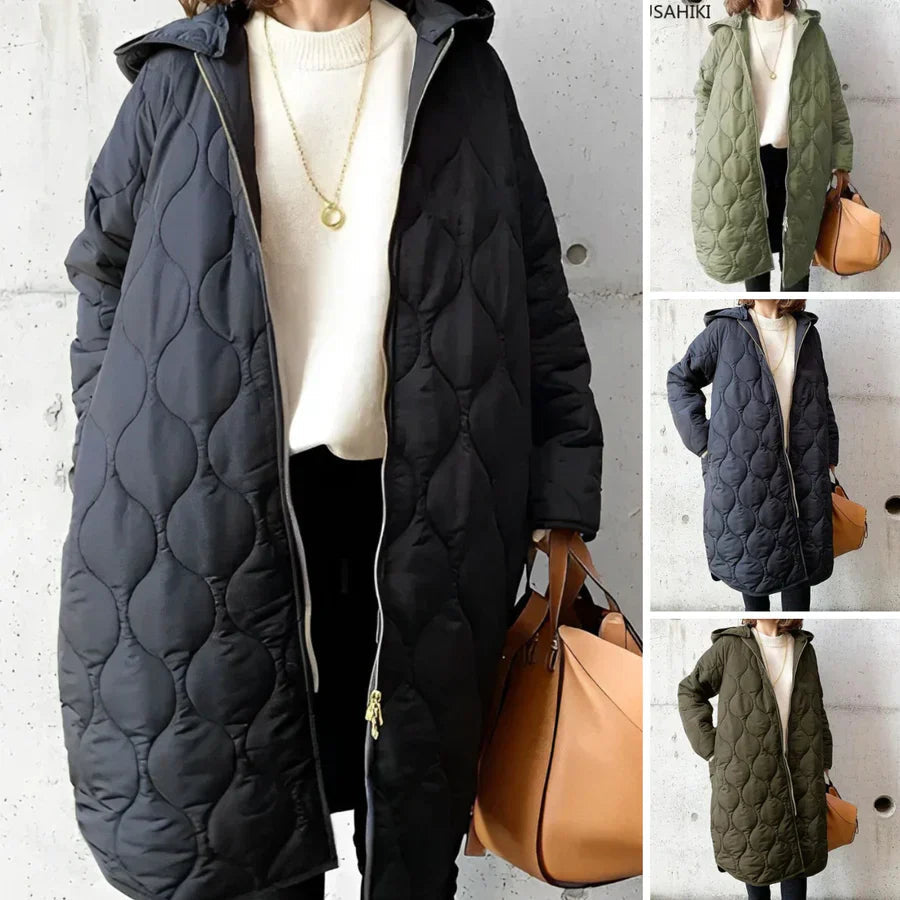 Celeste | Elegant Long Puffer Coat - Lightweight Warmth in a Sleek Modern Look