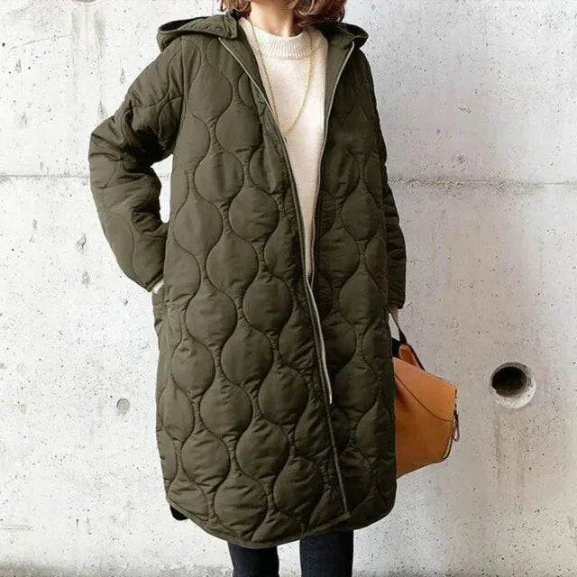 Celeste | Elegant Long Puffer Coat - Lightweight Warmth in a Sleek Modern Look