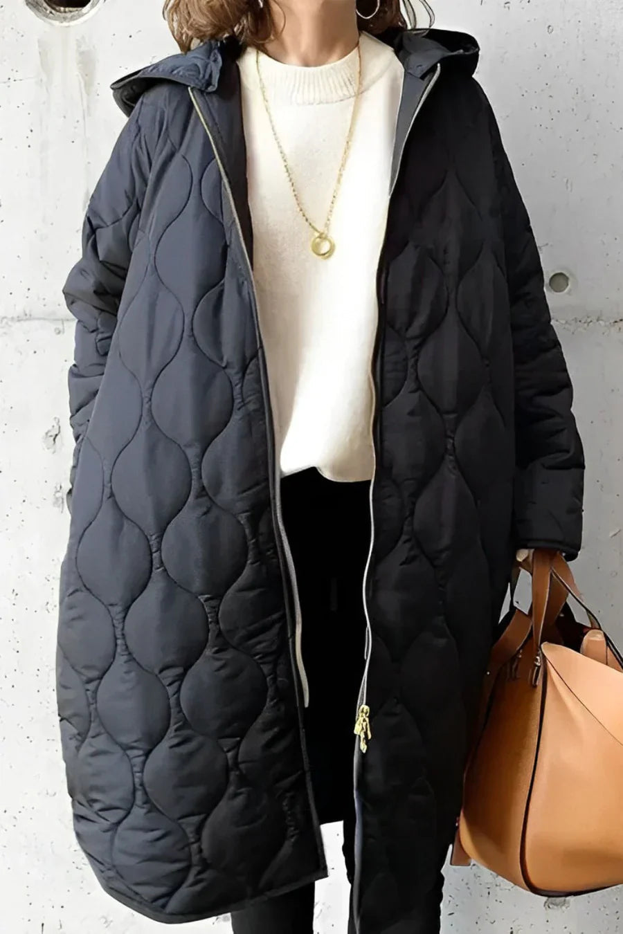 Celeste | Elegant Long Puffer Coat - Lightweight Warmth in a Sleek Modern Look