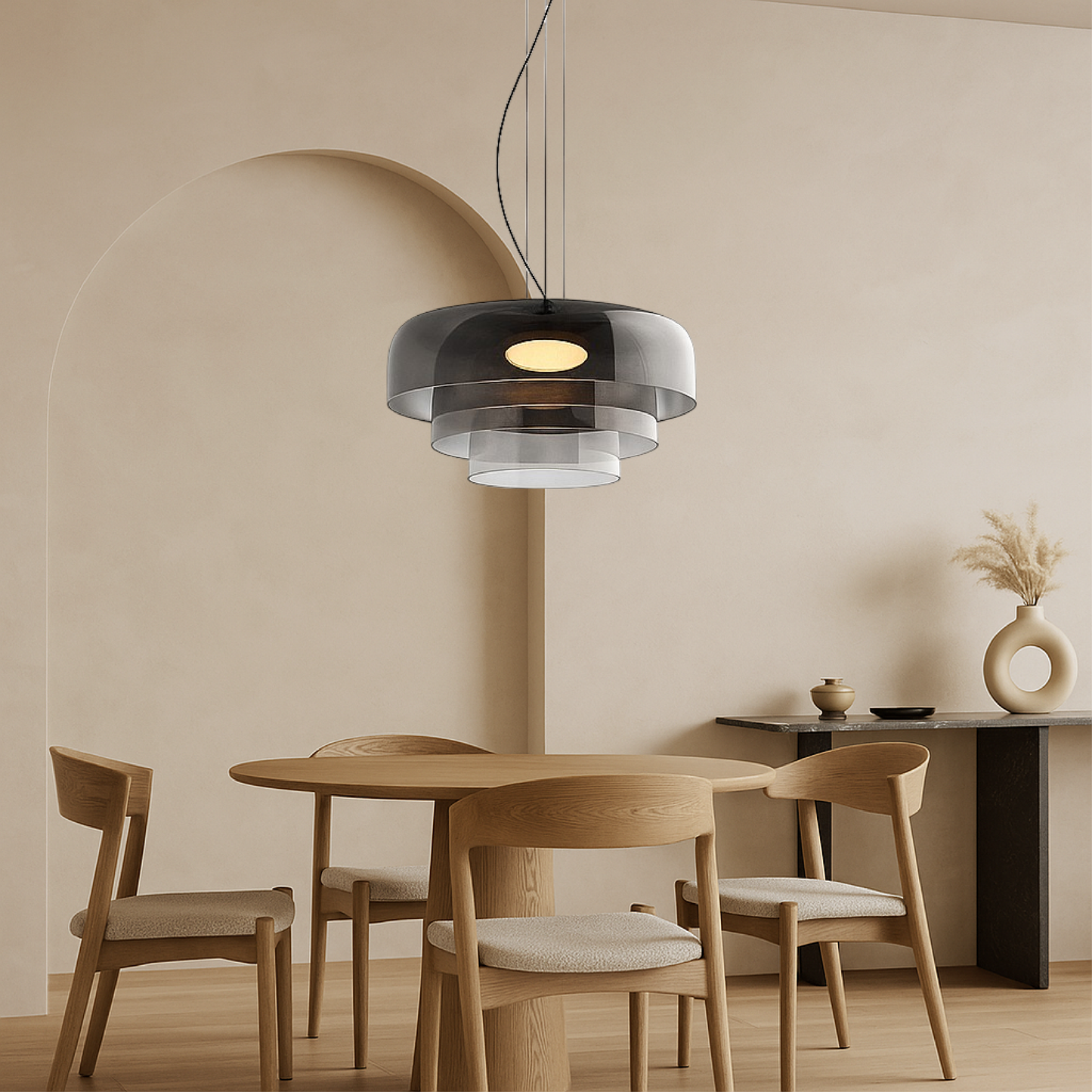 Helvyn | Minimalist Glass Pendant Light for Contemporary Interiors