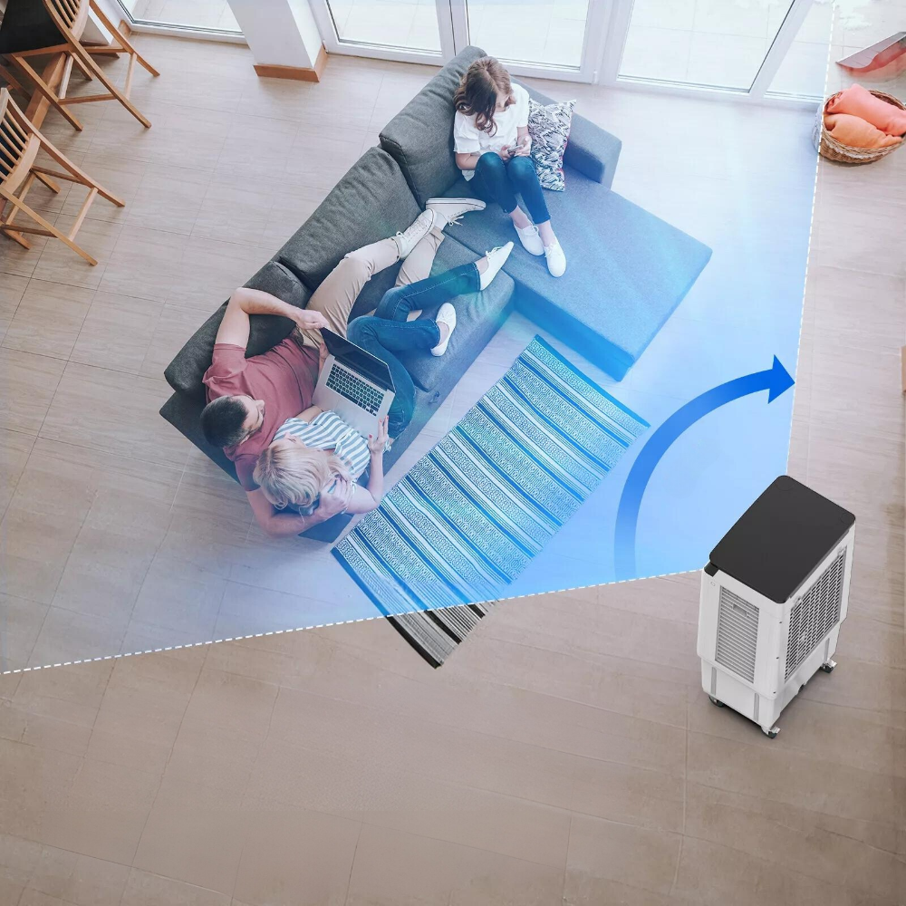BreezeFlow | Mobile Swamp Cooler with Water-Based Air Cooling System