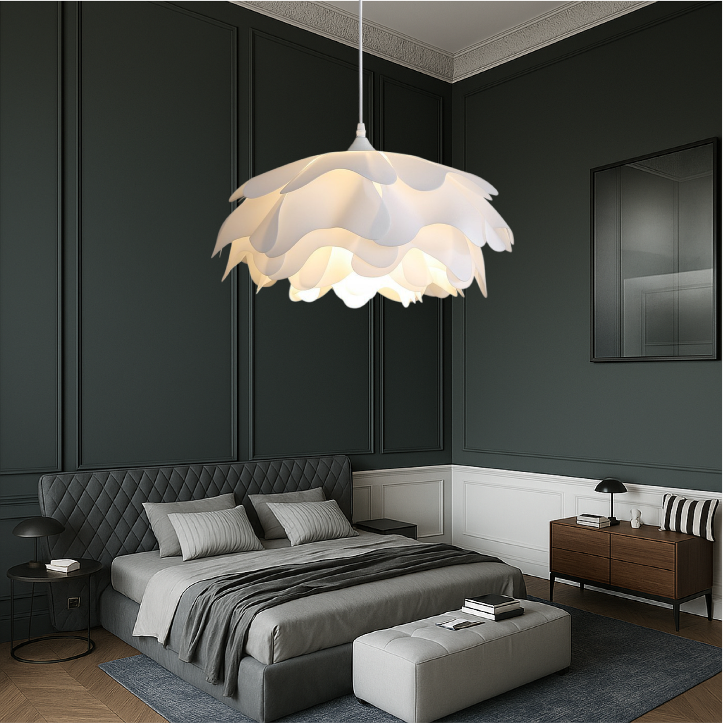 Illuno | Elegant Mud-Toned Pendant Lamp for Subtle Lighting