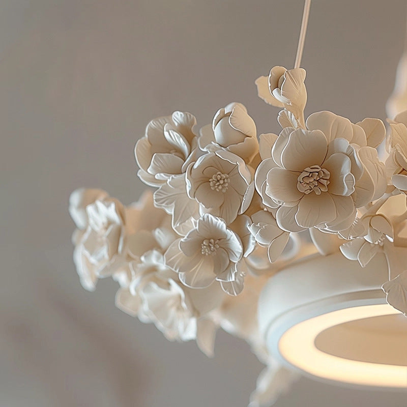Illunor | Luxurious Chandelier with Modern Touch of Ceramic Flowers