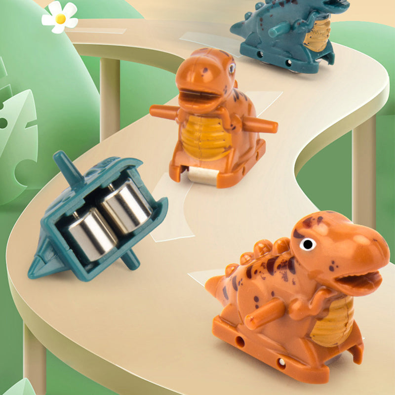 Dinosaur Race Track Playset – Interactive Track with LED Lighting and Automatic Climbing Cars for Children