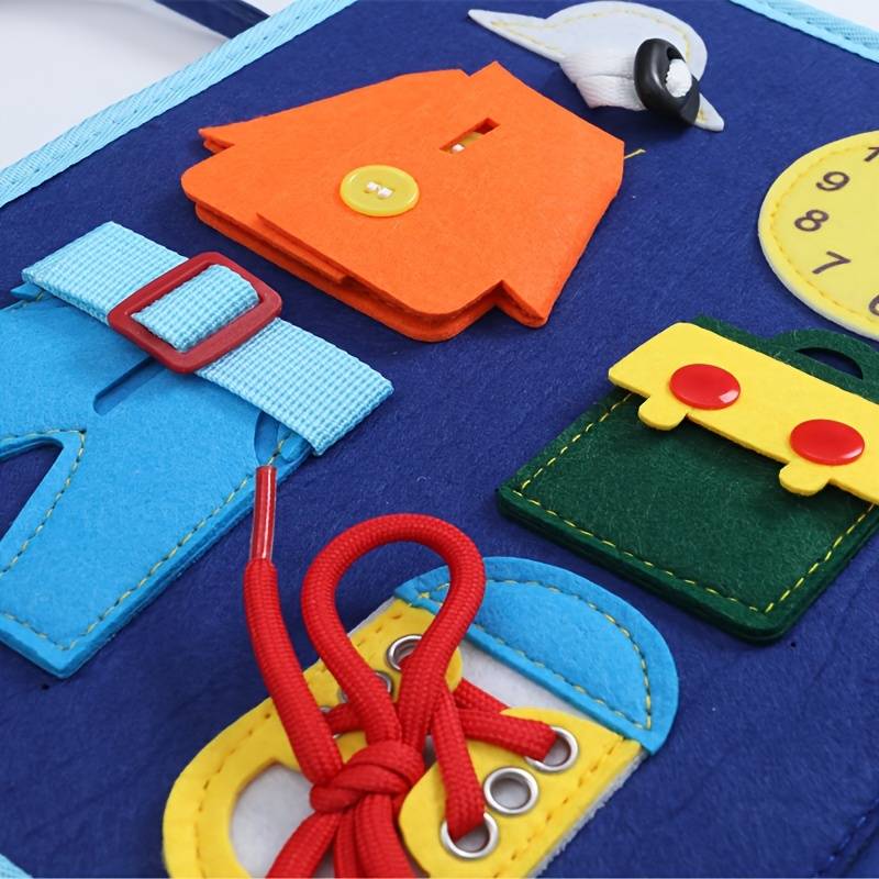 Montessori Busy Book for Toddlers Ages 2-5 – Interactive Educational Quiet Book with Zippers, Buttons, Laces, and Fine Motor Skill Activities