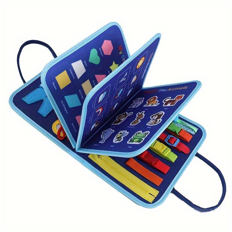Montessori Busy Book for Toddlers Ages 2-5 – Interactive Educational Quiet Book with Zippers, Buttons, Laces, and Fine Motor Skill Activities