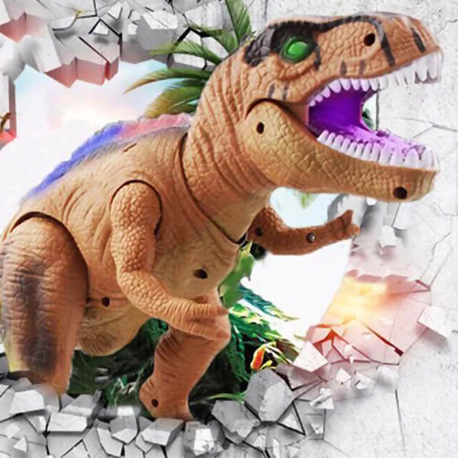 Electric Remote Control Dinosaur – Realistic Walking, Roaring Dino Toy with LED Lights