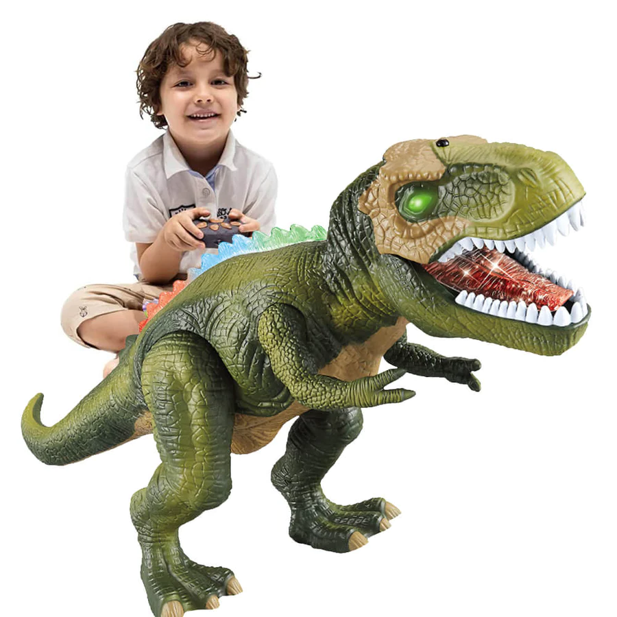 Electric Remote Control Dinosaur – Realistic Walking, Roaring Dino Toy with LED Lights