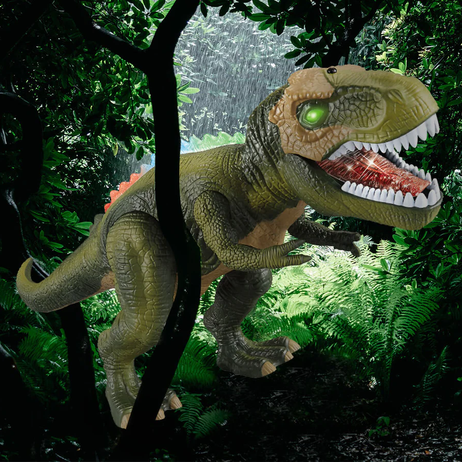 Electric Remote Control Dinosaur – Realistic Walking, Roaring Dino Toy with LED Lights