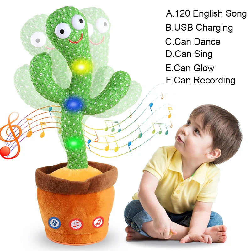 Interactive Talking Cactus Plush Toy for Kids – Dancing Soft Plush Toy for Home Decor and Gifts