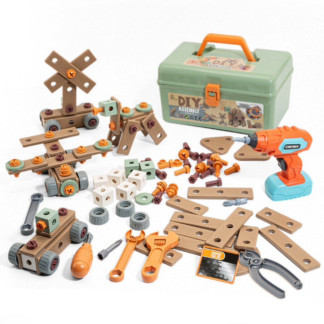 Educational Kids Construction Tool Kit – Safe Play Toolbox with Hammer, Screwdriver, and More for Ages 3+