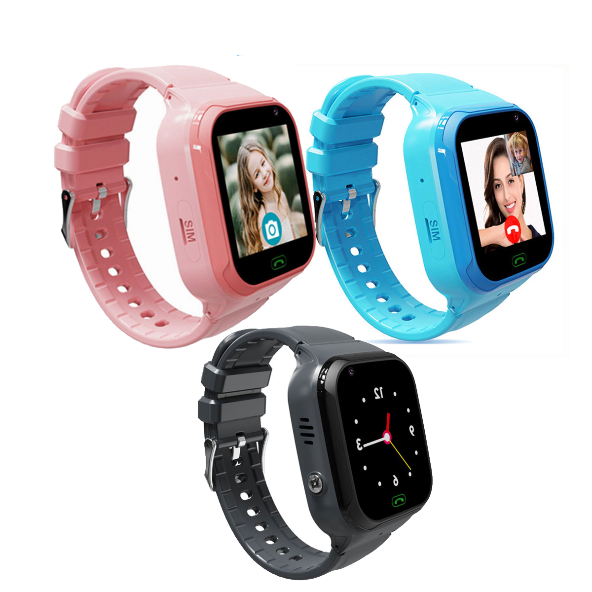 Durable Kids GPS Smartwatch – Waterproof Safety Tracker with SOS and Two-Way Calling