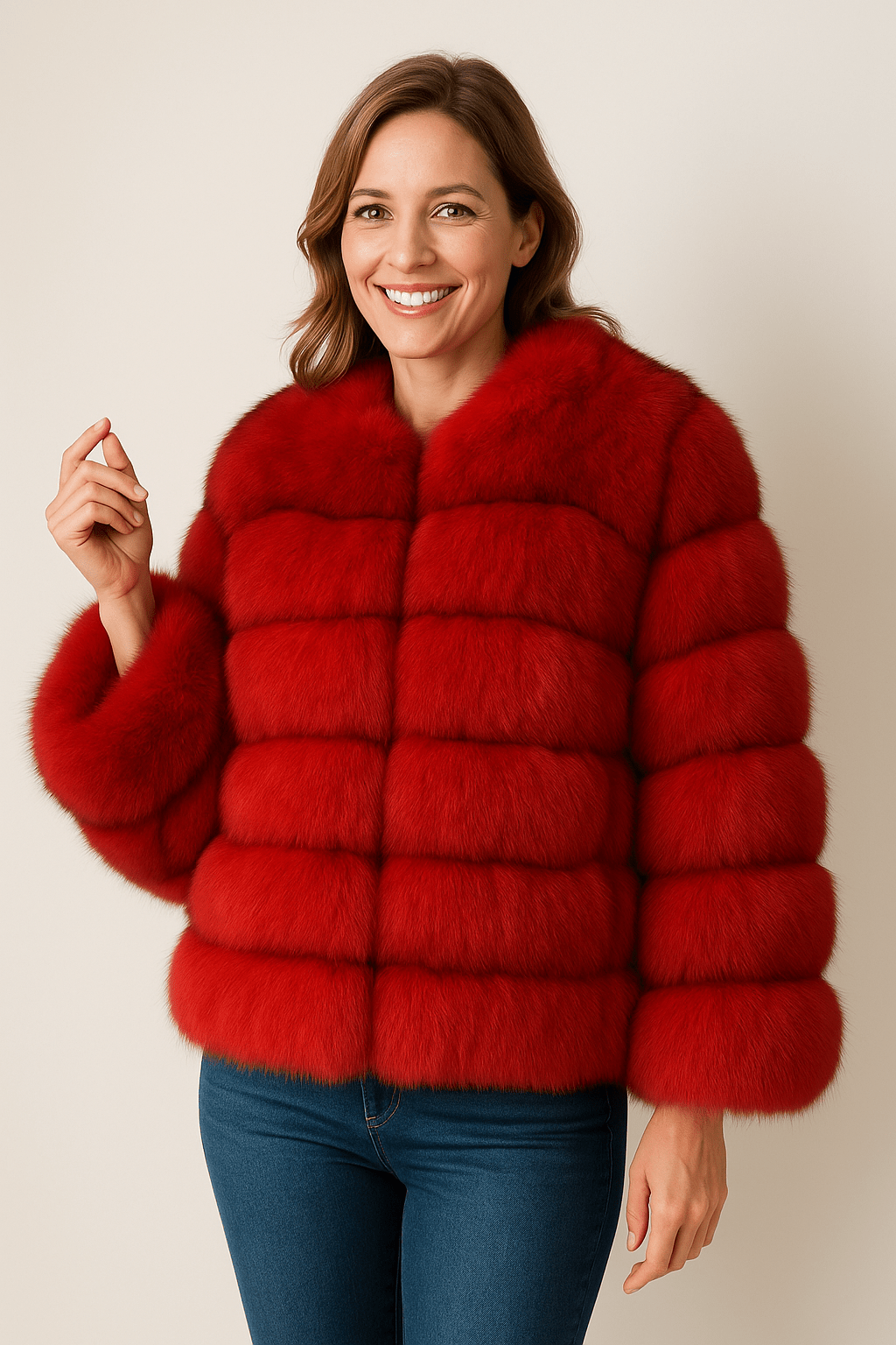 Kirsten | Women's Cozy Short Faux Fur Winter Jacket