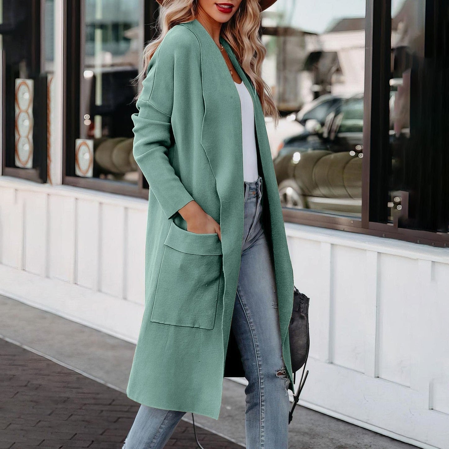 Kylie | Elegant Knitted Winter Suede Coat for Women