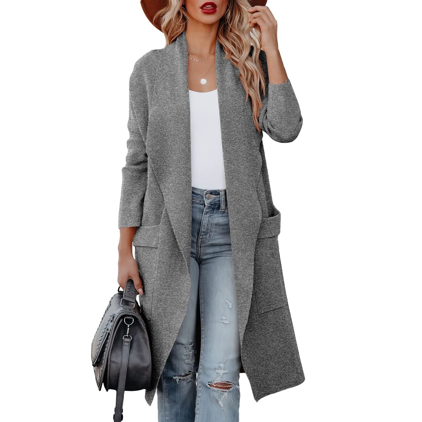Kylie | Elegant Knitted Winter Suede Coat for Women