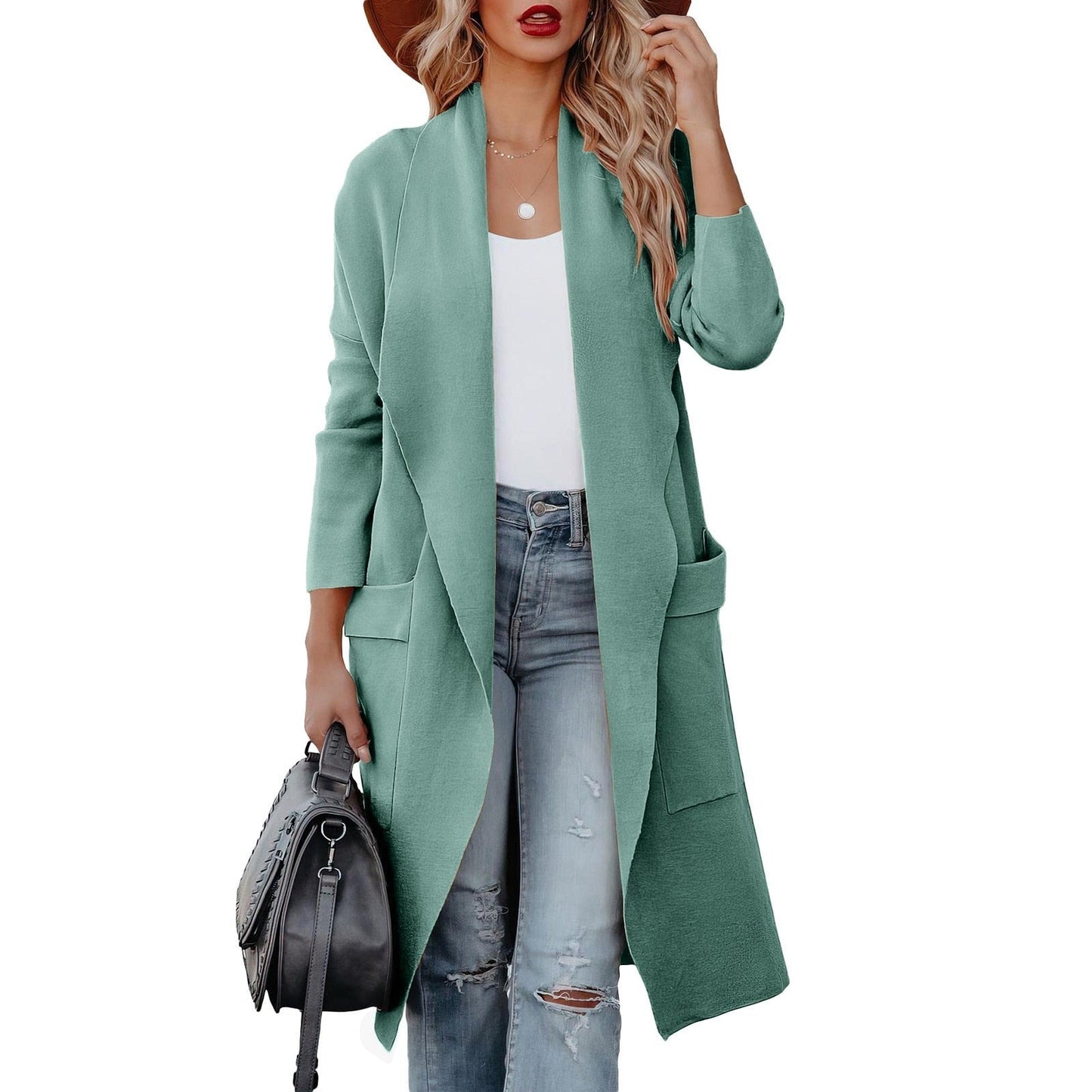 Kylie | Elegant Knitted Winter Suede Coat for Women