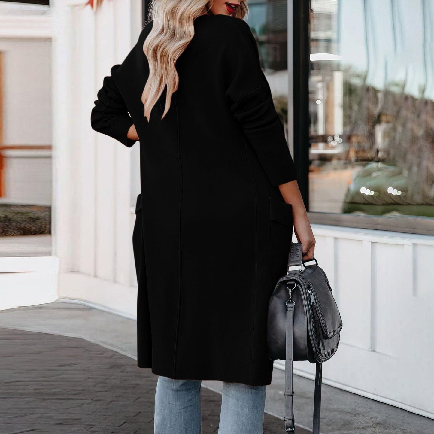 Kylie | Elegant Knitted Winter Suede Coat for Women