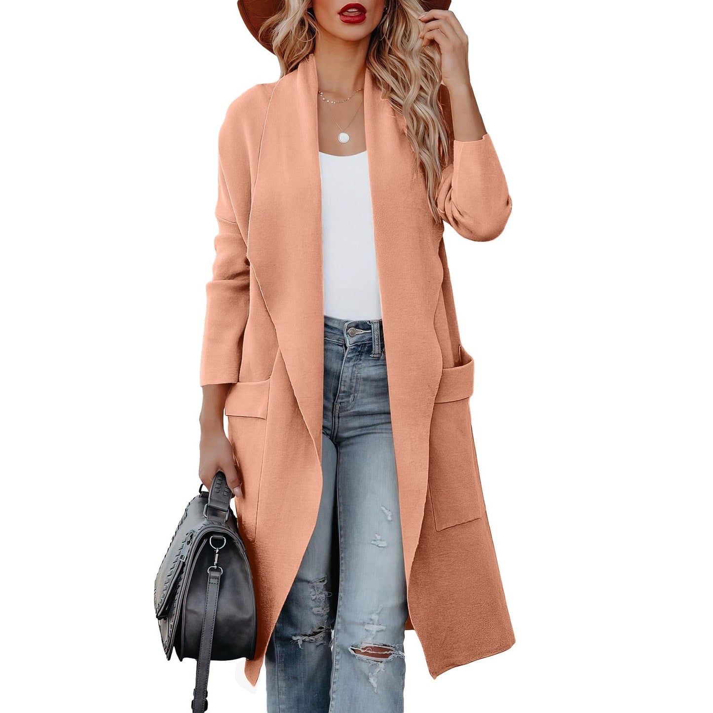 Kylie | Elegant Knitted Winter Suede Coat for Women