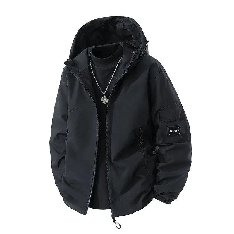Lincoln | Insulated Men’s Oversized Sk Puffer Jacket with Hood — Winter Wear