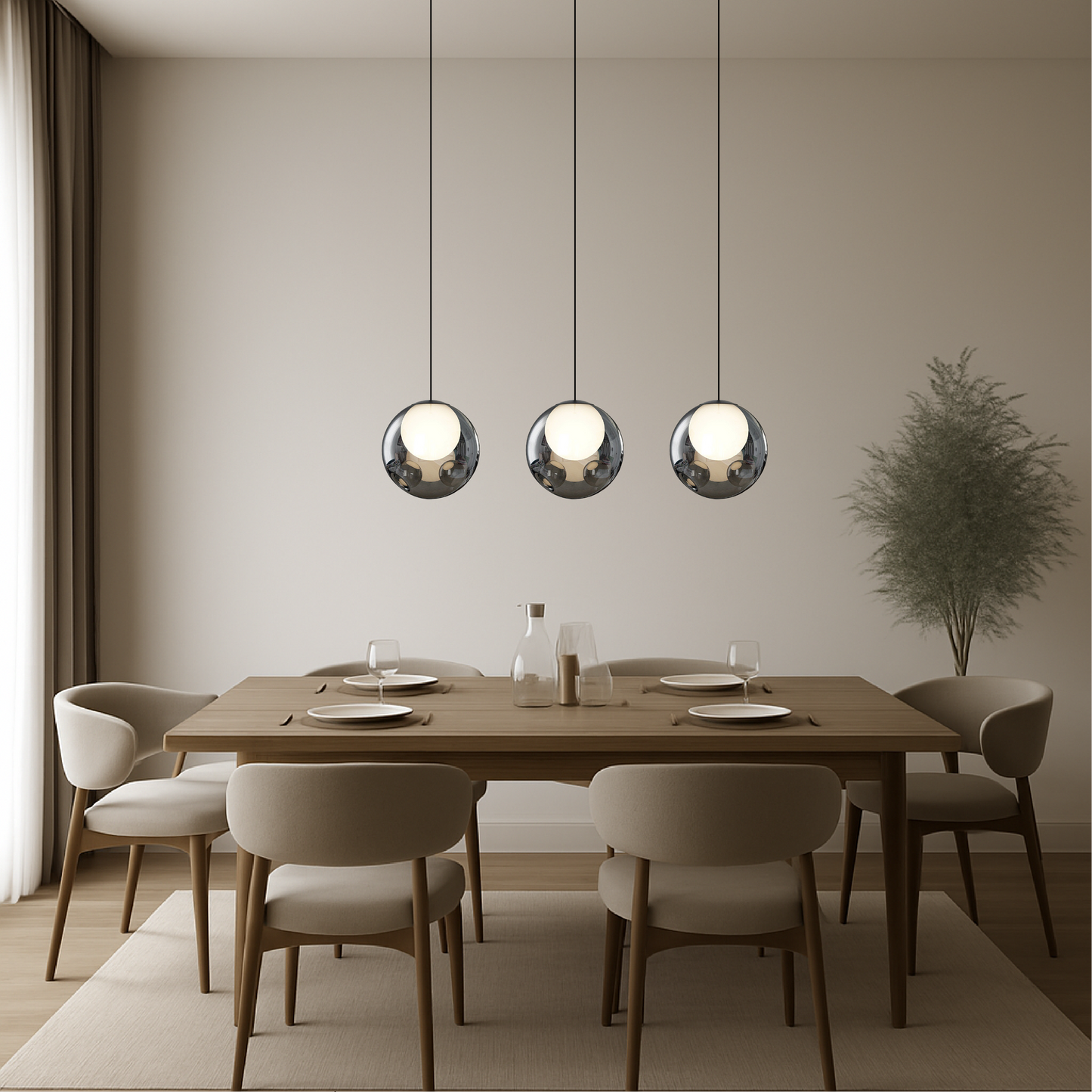 Linor | Modern Italian Glass Hanging Pendant Light