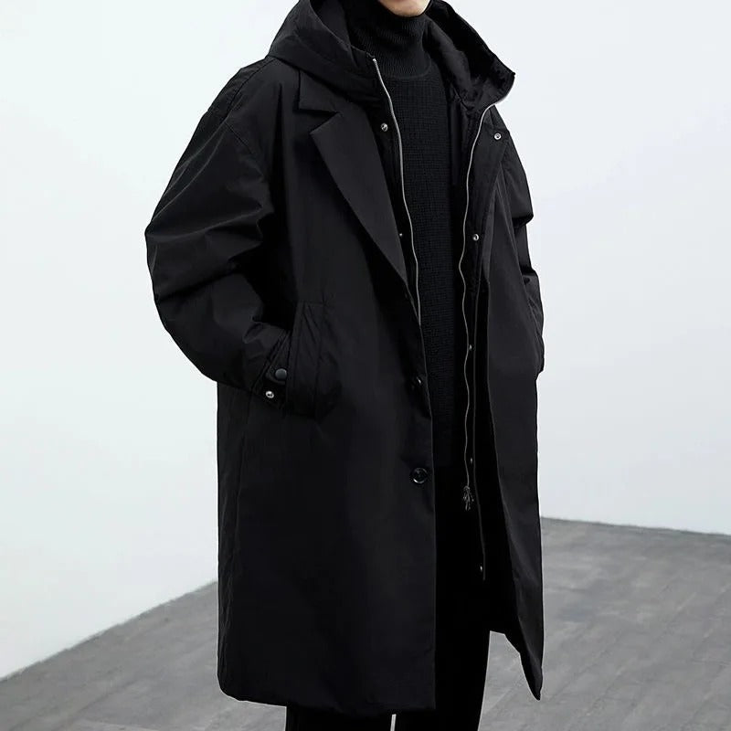 Harold | Men's Warm Waterproof Trench - Elegant Quilted Puffer Design