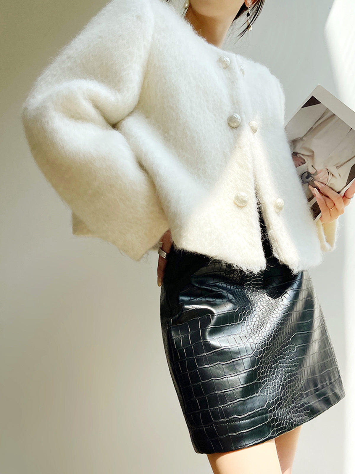 Louise | Button-Front Short Wool Coat