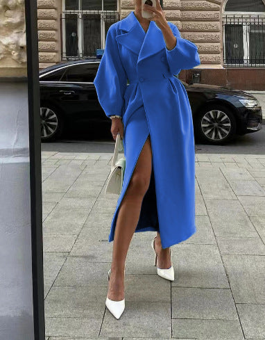 Ophelia | Elegant Women's Wool Coat – Winter Classic with Wide Lapel Design