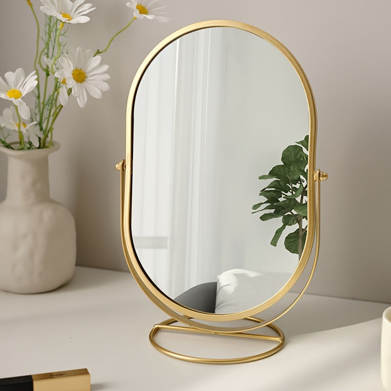 GlowSpin Mirror – A portable, rotating makeup mirror for perfect application on the go.