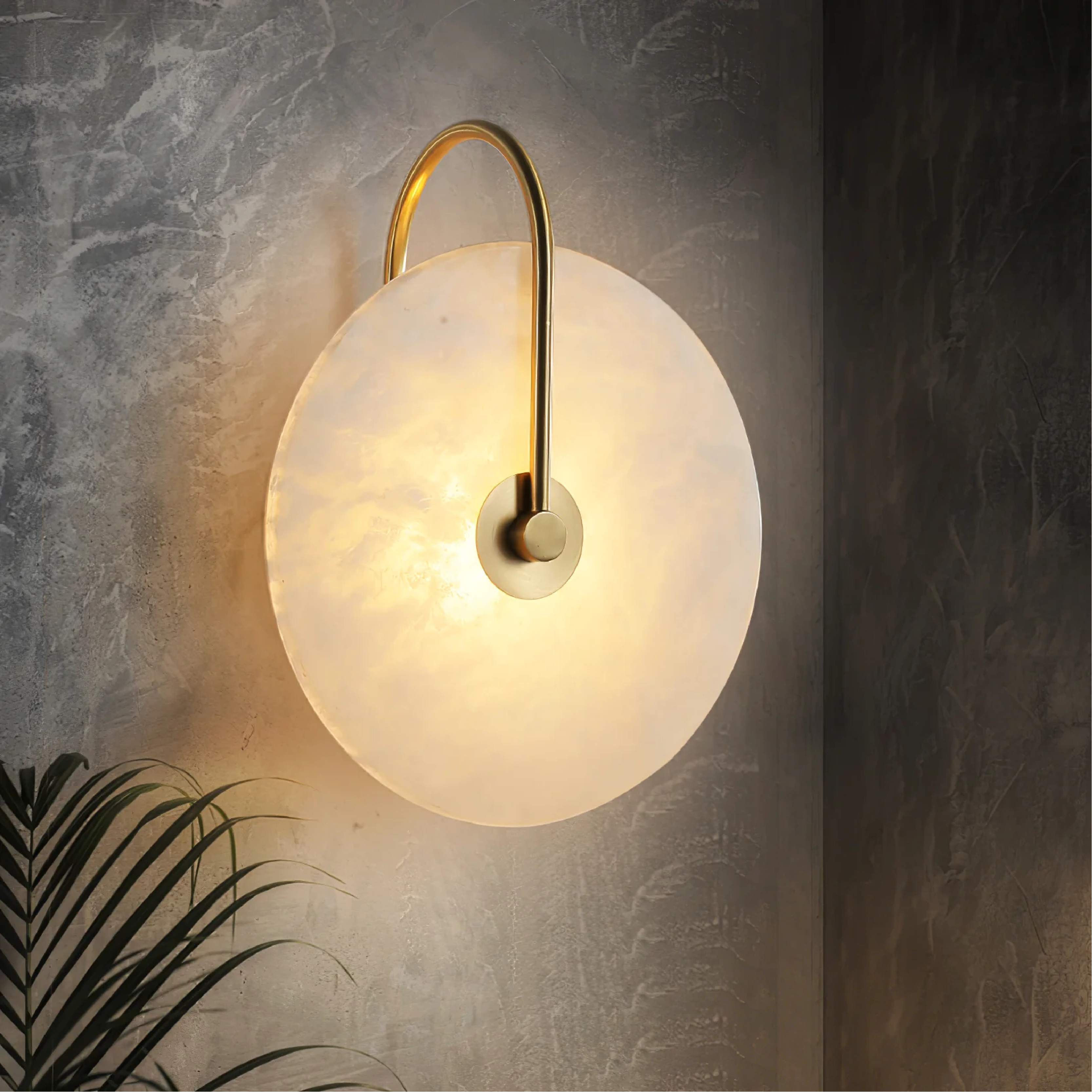 Lumenda | Modern Alabaster Marble LED Wall Lamp for Elegant Interiors