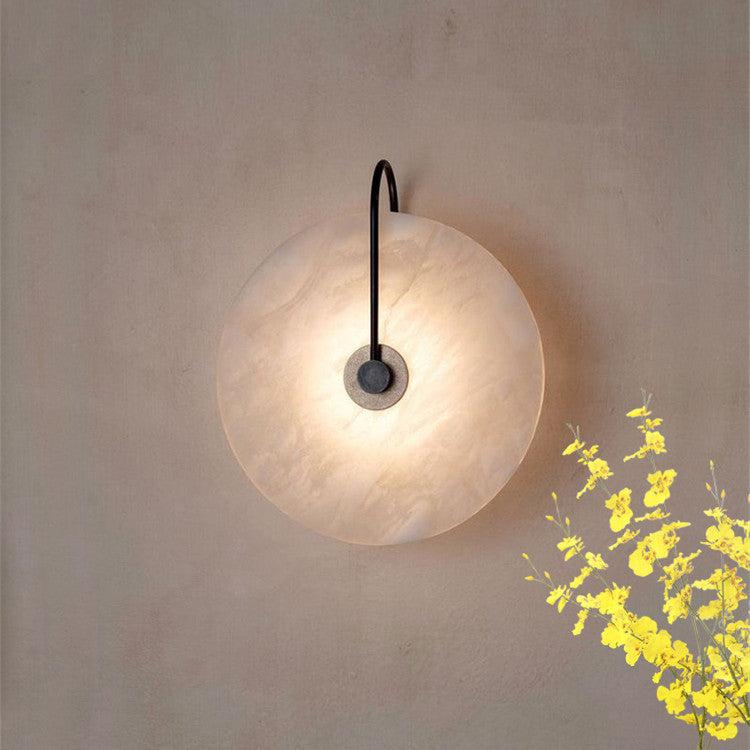 Lumenda | Modern Alabaster Marble LED Wall Lamp for Elegant Interiors