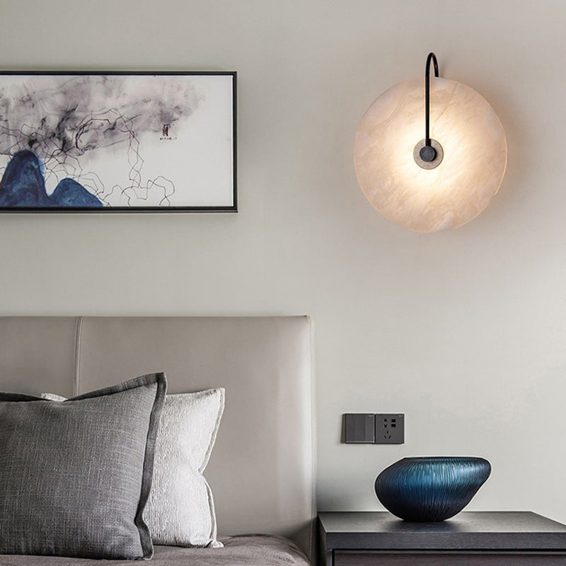 Lumenda | Modern Alabaster Marble LED Wall Lamp for Elegant Interiors