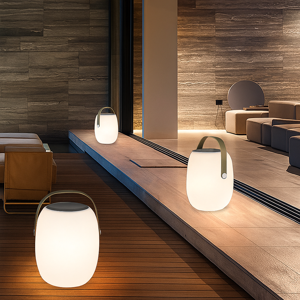 Lumetrae | Sleek Portable Solar Lamp for Contemporary Patio Design