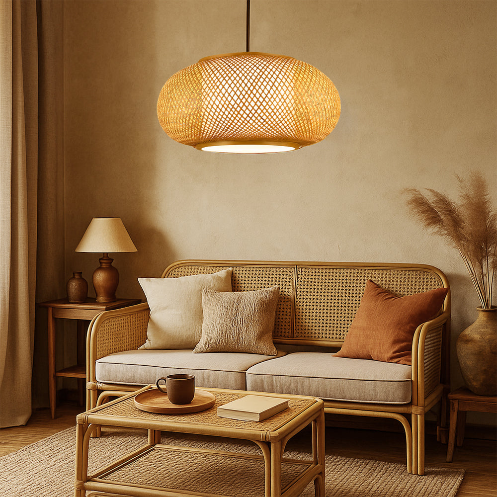 Lumetriq | Vintage Bamboo Pendant Lamp for Warm Natural Lighting