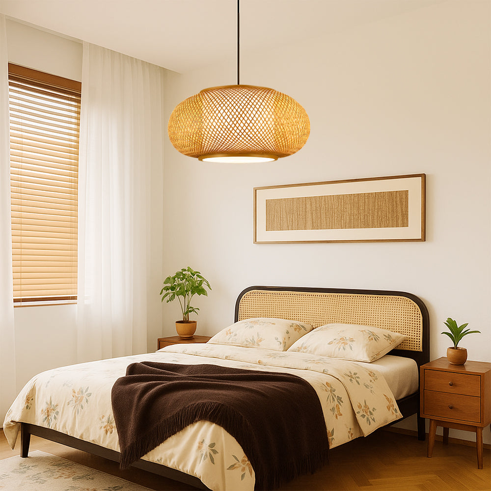 Lumetriq | Vintage Bamboo Pendant Lamp for Warm Natural Lighting
