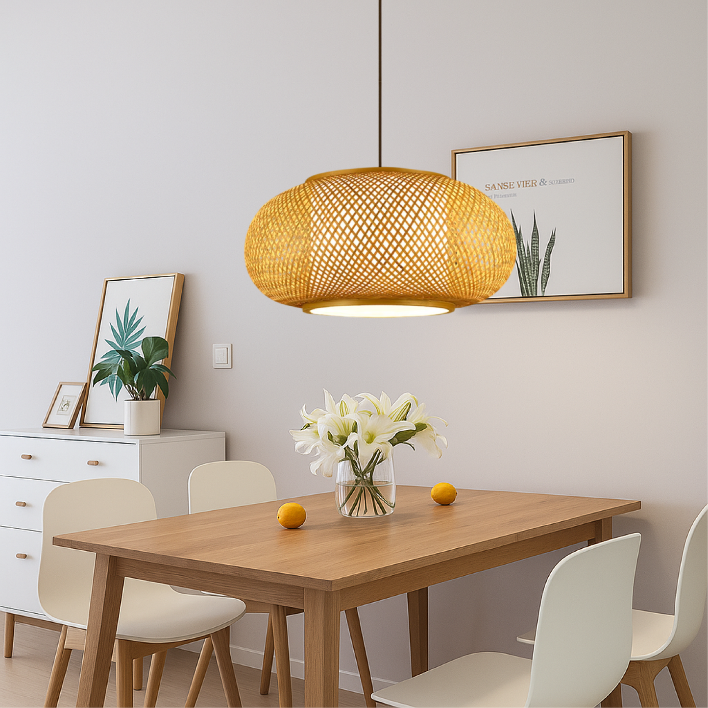 Lumetriq | Vintage Bamboo Pendant Lamp for Warm Natural Lighting