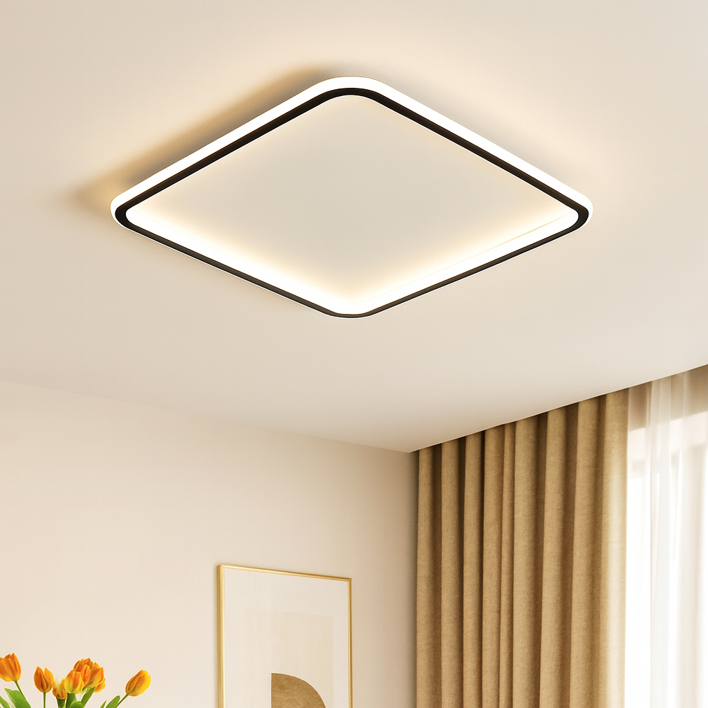 Lumevia | Scandinavian Square Ceiling Lamp with Modern Touch