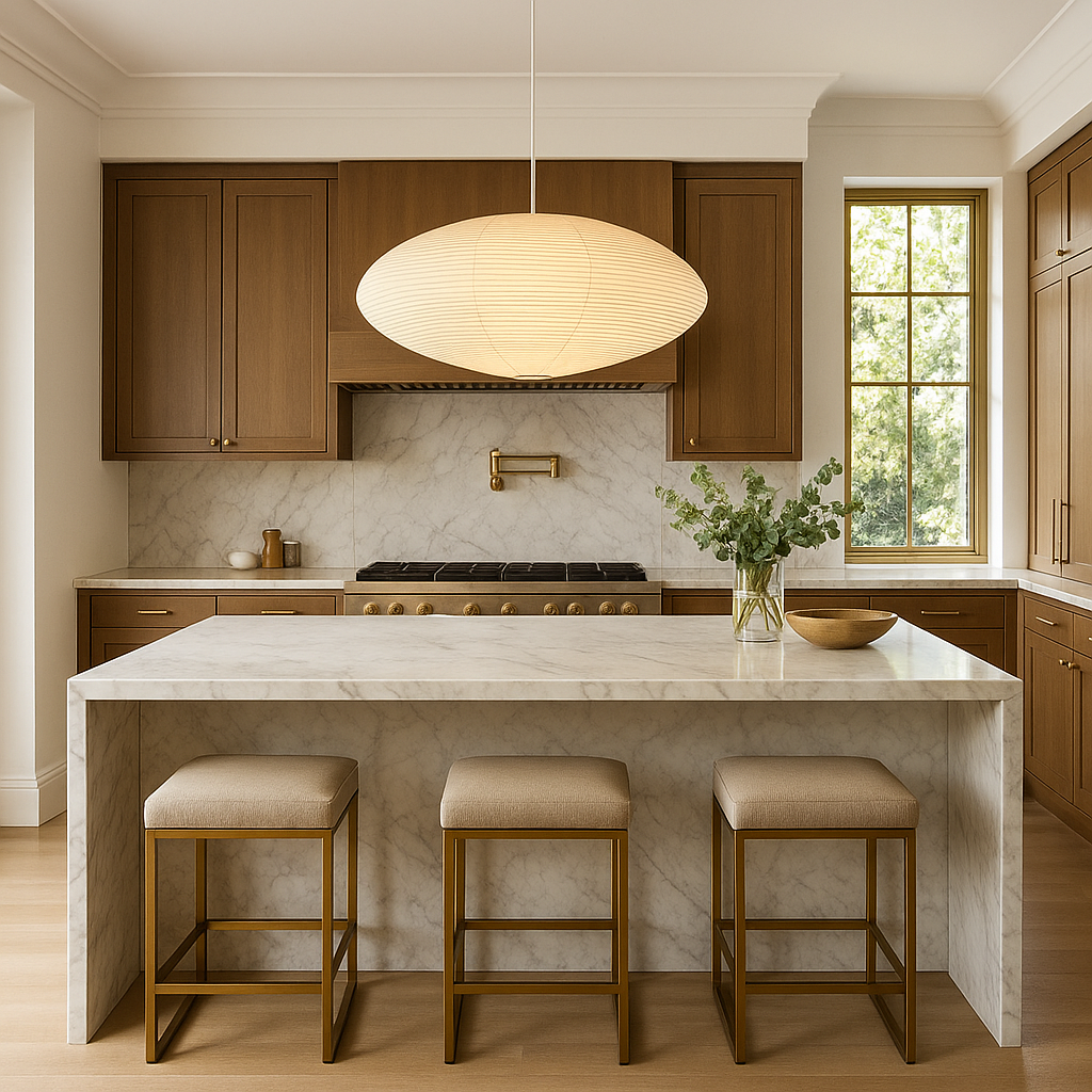 Lumeviah | Japanese Paper Pendant Lamp in Vintage Wabi Style