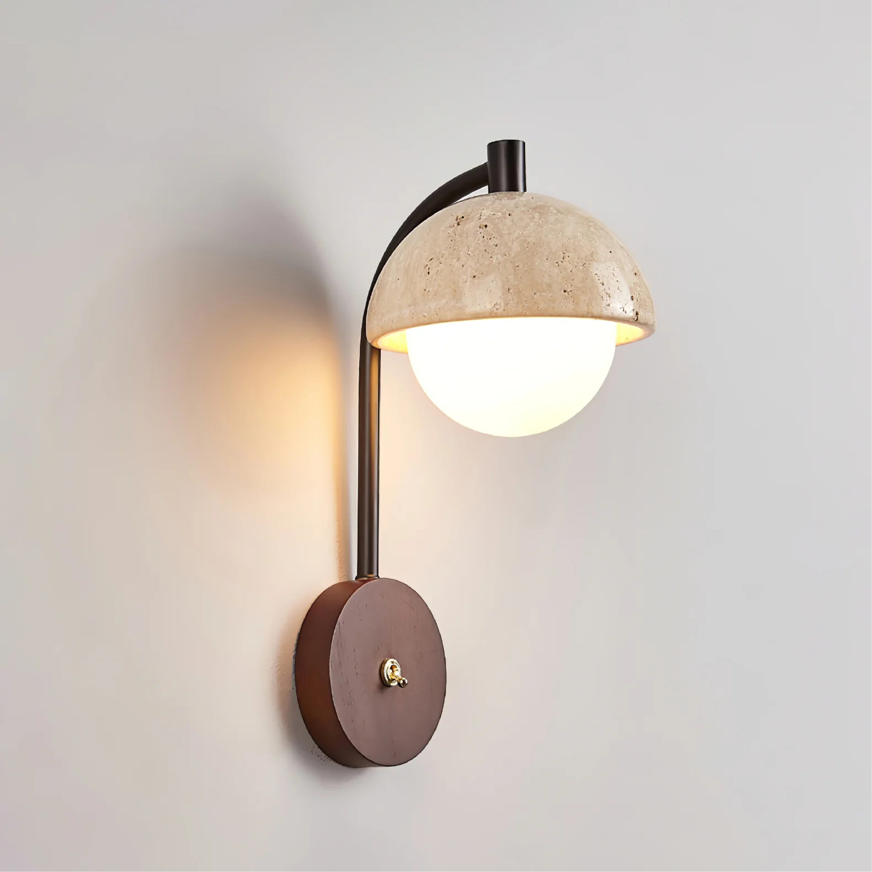Lumeviax | Vintage-Style Arco Stone Wall Light for Timeless Décor