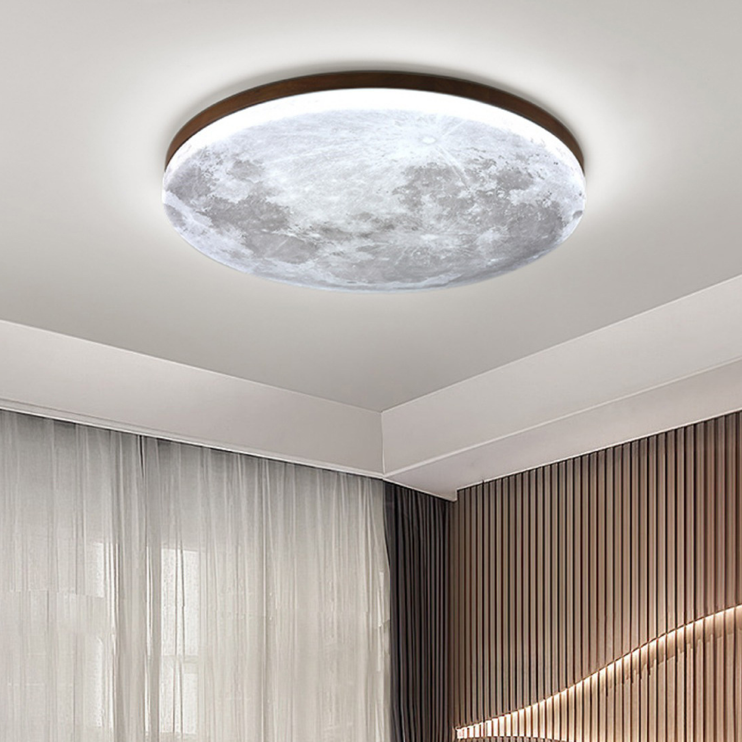 LumiGlow | Luminous Moon Ceiling Lamp for a Glowing Ambience