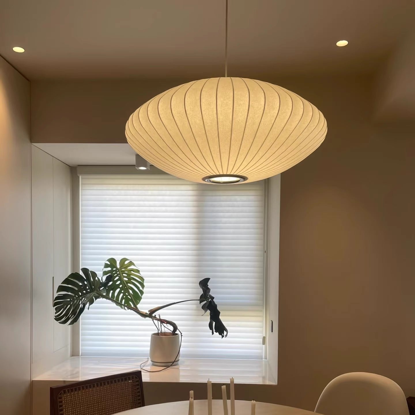 Luminth | Italian-Style Silk Pendant Lamp for Elegant Interiors